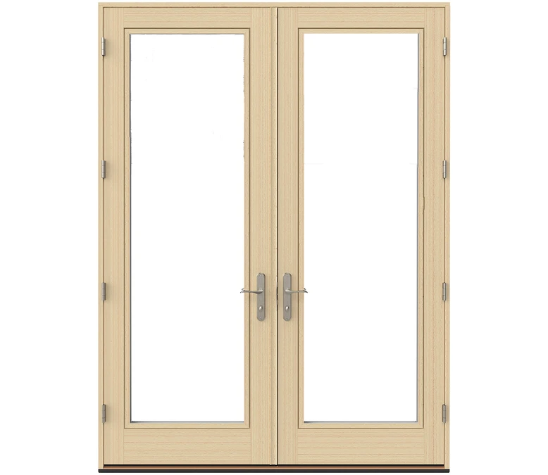 Kalispell Pella Lifestyle Series Wood Double Hinged Patio Doors