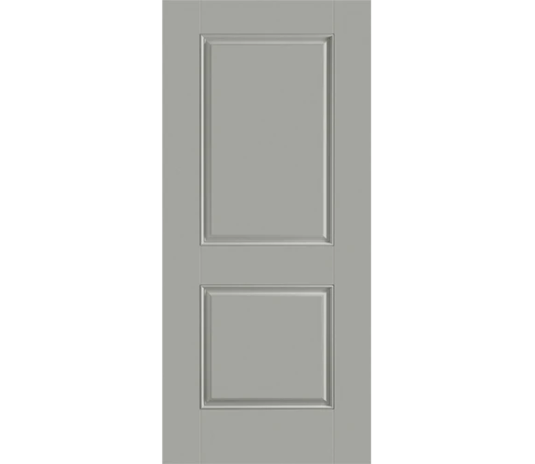 Kalispell Two Panel Square Fiberglass Entry Door